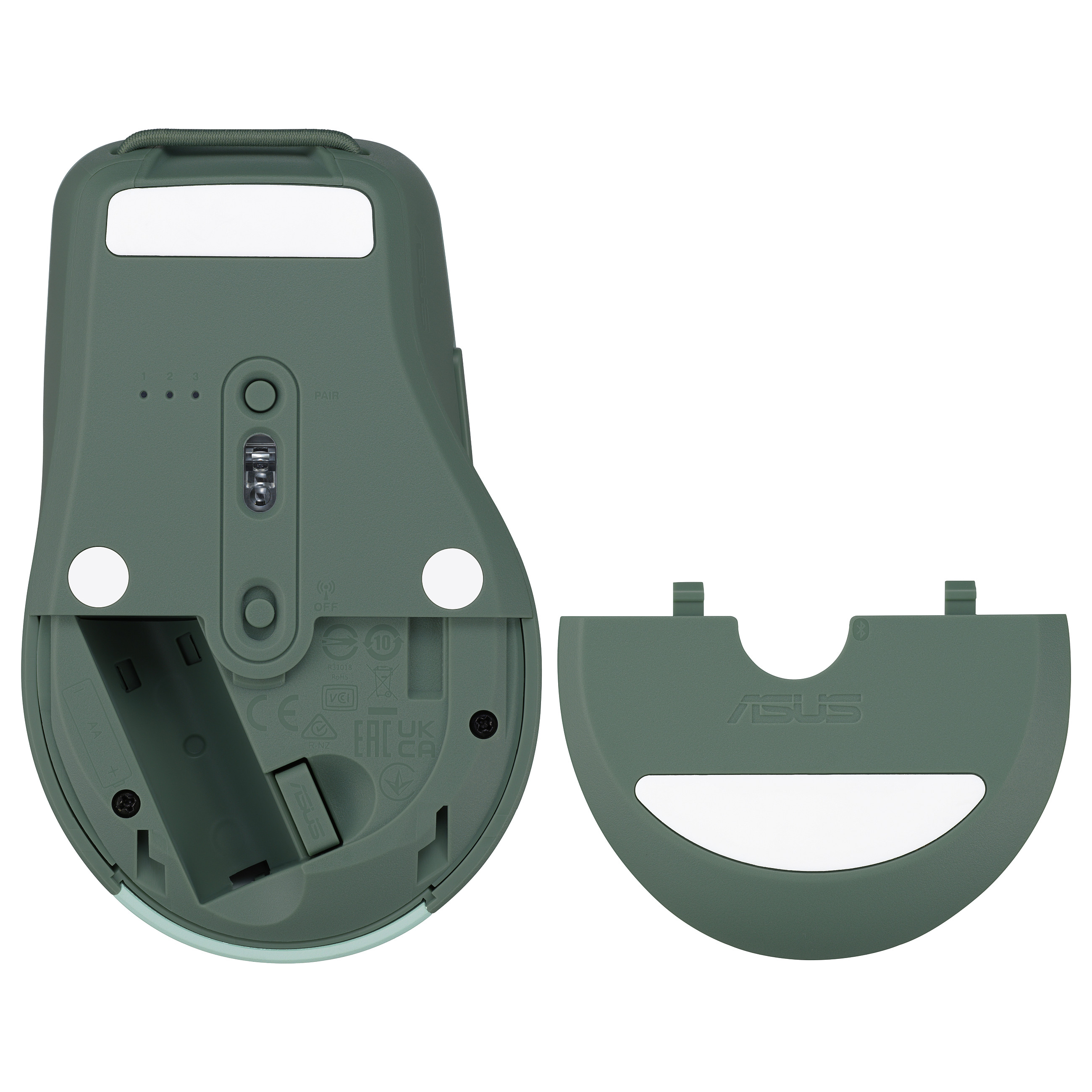 Bežični miš ASUS Marshmallow Mouse MD200 Quiet Green (Bluetooth & 2.4GHz, 4000 DPI, tihe tipke)-7