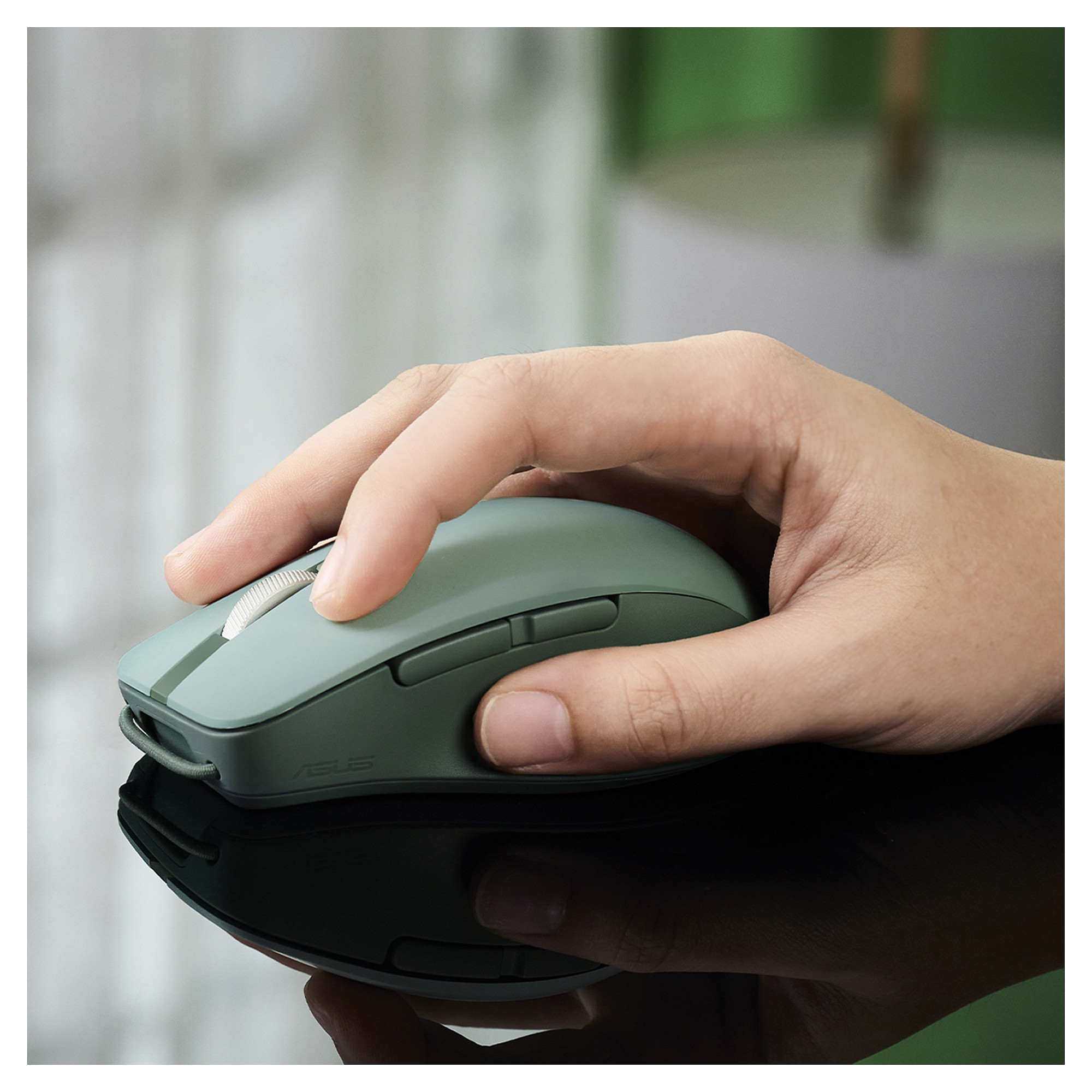 Bežični miš ASUS Marshmallow Mouse MD200 Quiet Green (Bluetooth & 2.4GHz, 4000 DPI, tihe tipke)-12