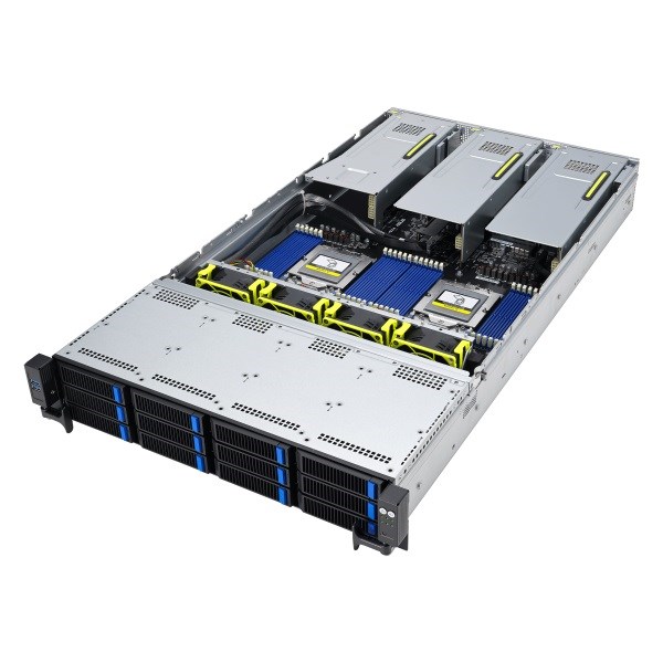 Platforma Asus Rack ASUS RS720A-E12-RS12 (AMD Epyc 9004, 8x NVMe, 4x SATA/SAS, 2xM.2, 4xGPU, 2x10Gbe, IPMI, 1+1 2600W)-1