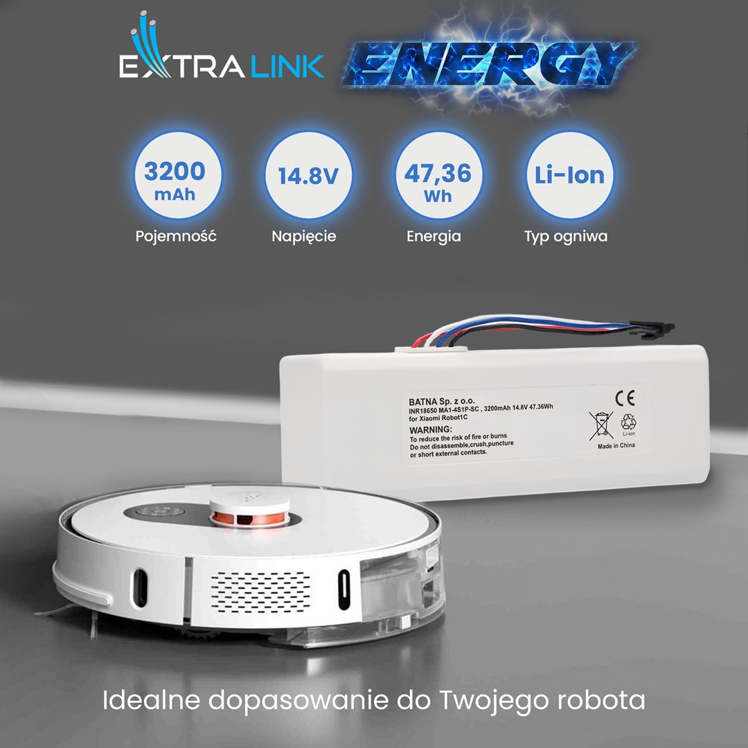 Baterija za XIAOMI Robot 1C P1904-4S1P-MM, 3200mAh, 47.36Wh, STYTJ01ZHM Mijia 1C P1904-4S1P-MM (Dreame MC1808)-10