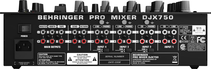 Behringer DJX750 audio mixer 5 channels 10 - 55000 Hz-0