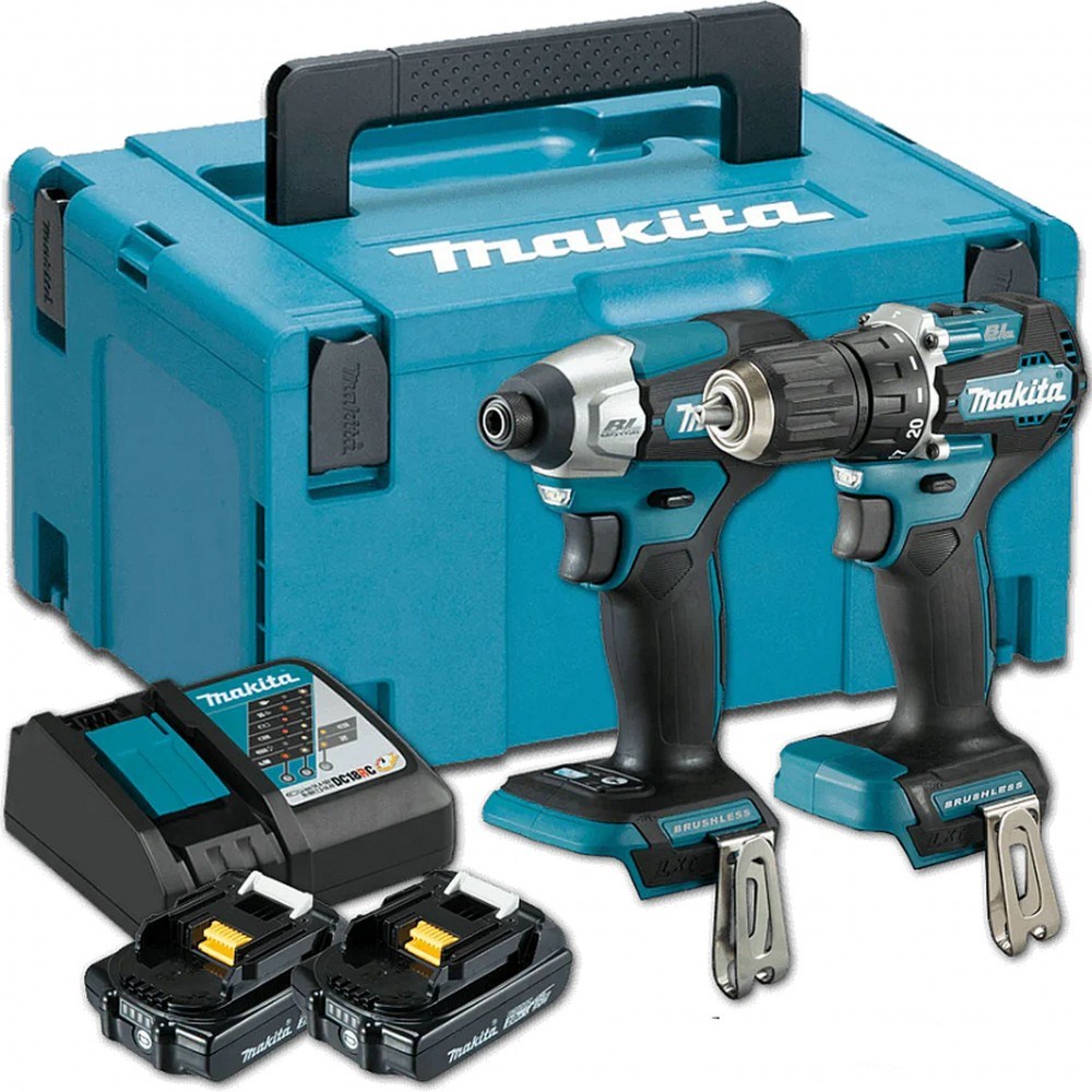 AKU SET ALATA MAKITA DLX2479F (DDF487 + DTD157, 18V, 2x 2.0Ah)-0