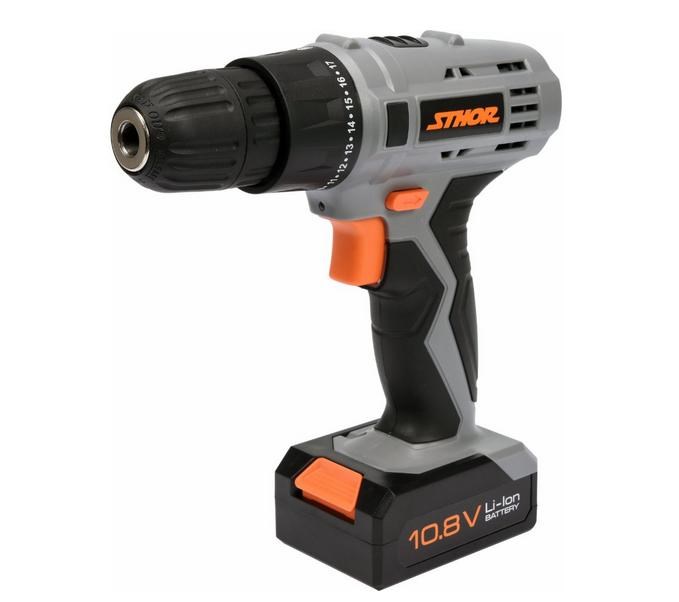STHOR DRILL DRIVER 10,8V 1 x 1,3Ah Li-Ion 1 GEAR, 700 rpm, 10mm 78981-6