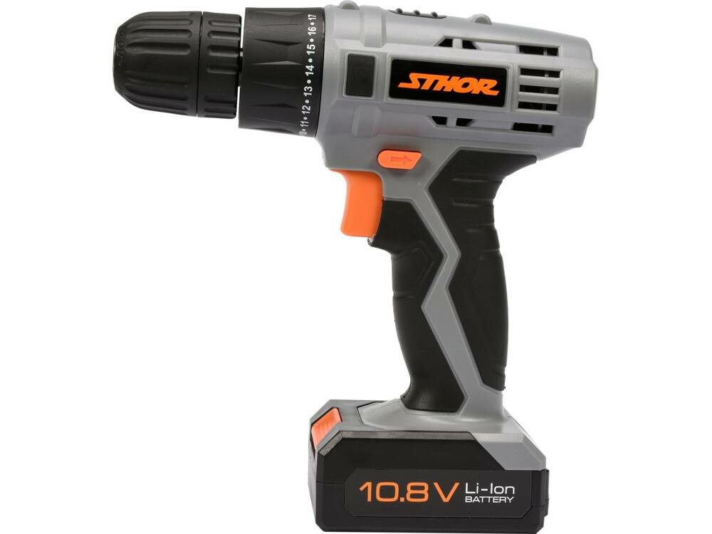 STHOR DRILL DRIVER 10,8V 1 x 1,3Ah Li-Ion 1 GEAR, 700 rpm, 10mm 78981-1