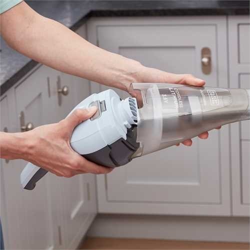 Black & Decker NVC215W handheld vacuum Blue, Grey Bagless-2