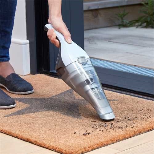 Black & Decker NVC215W handheld vacuum Blue, Grey Bagless-1