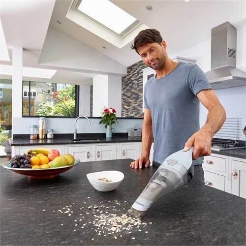 Black & Decker NVC215W handheld vacuum Blue, Grey Bagless-5