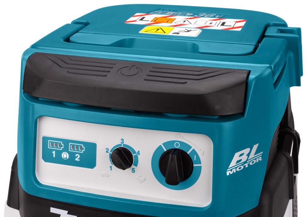 Akumulatorski usisavač MAKITA DVC155LZX2 (18V+18V, 15L, suho/mokro, L-klasa)-6