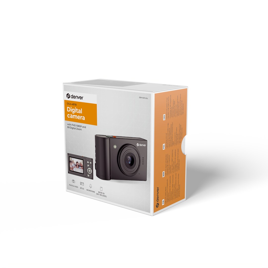 Denver DCA-4811B Compact camera 48 MP CMOS 1920 x 1080 pixels Black-4