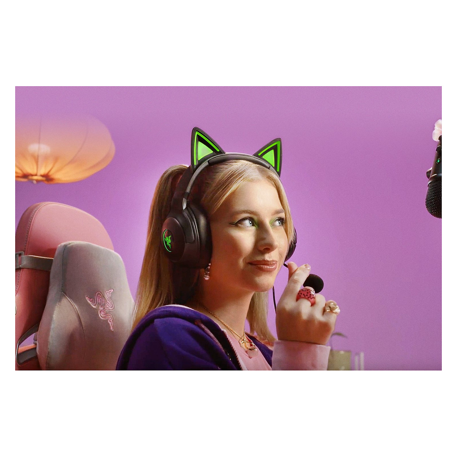 Headset RAZER Razer Kraken Kitty V2 (32 ?, 20 - 20000 Hz, TriForce, 92.5 dB, circumaural, žične)-7