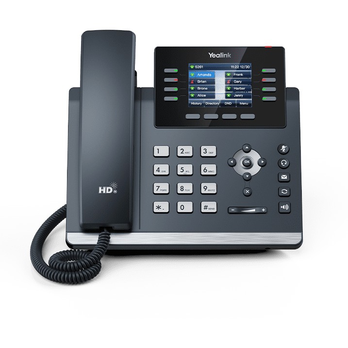 IP Telefon YEALINK SIP-T44U (LCD, 2.8", PoE, 8 linija, 12 VoIP računa, siva boja)