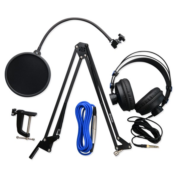 Set dodataka za mikrofon PRESONUS Broadcast Accessory Pack (PBA-1 stalak, pop filter, HD7 slušalice, XLR kabel)-9