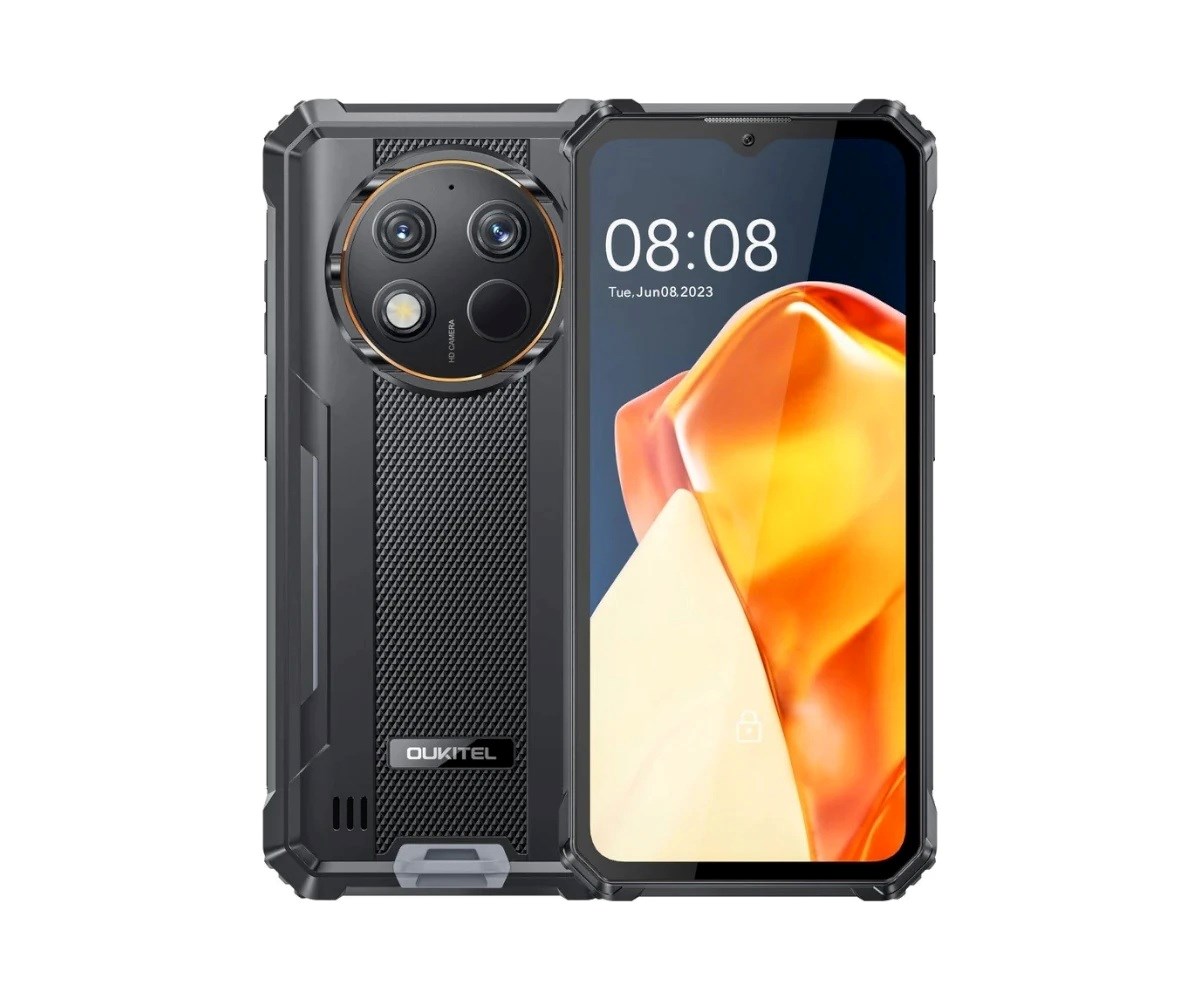 Pametni telefon OUKITEL WP28E 4/64GB (6.52" HD+, 48MP kamera, 10600mAh baterija, IP68/IP69K) crni-0