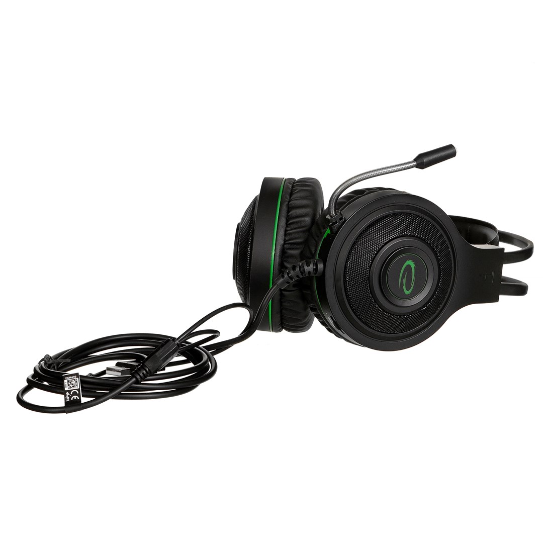 Esperanza EGH430 Headphones with microphone Headband Black, Green-2