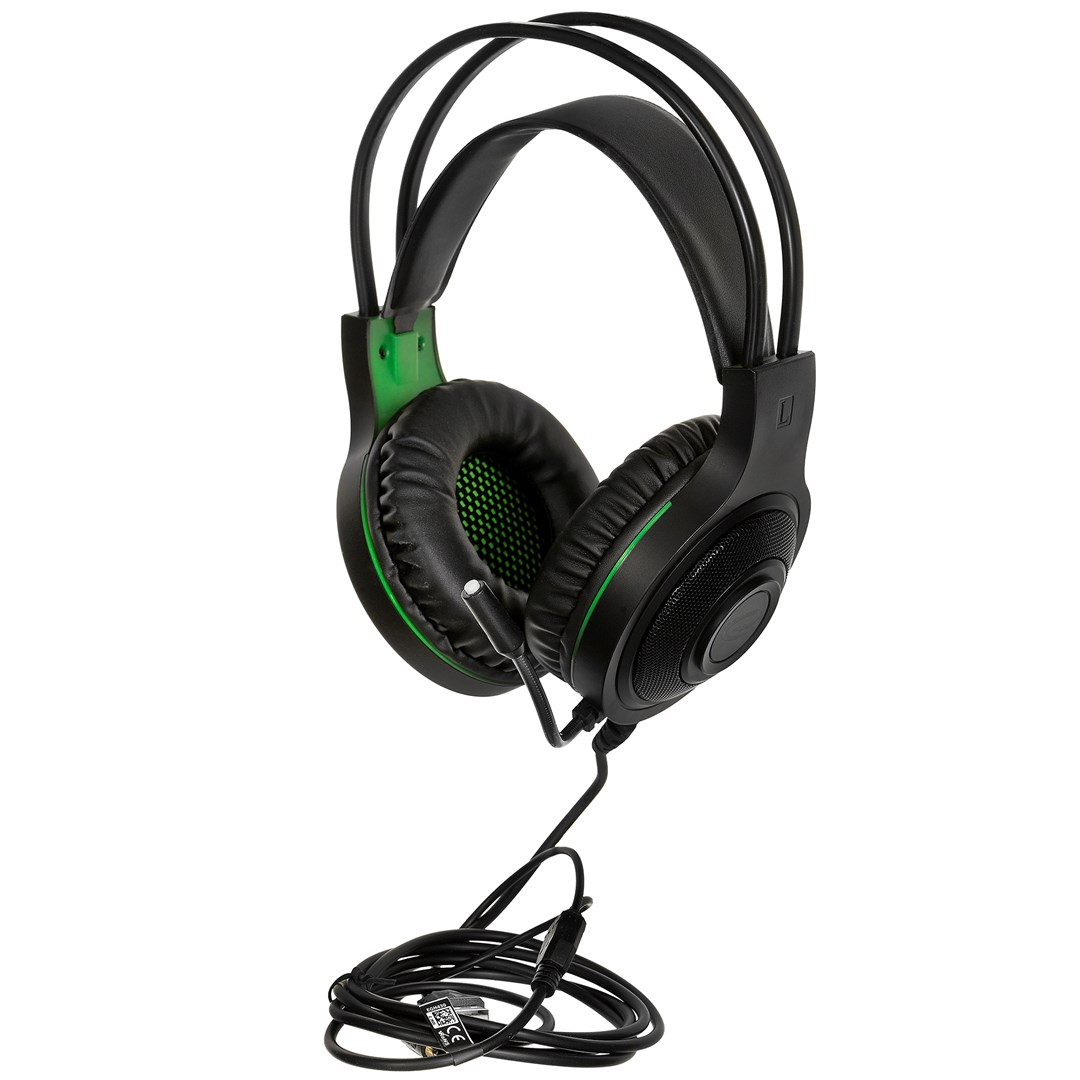 Esperanza EGH430 Headphones with microphone Headband Black, Green-5
