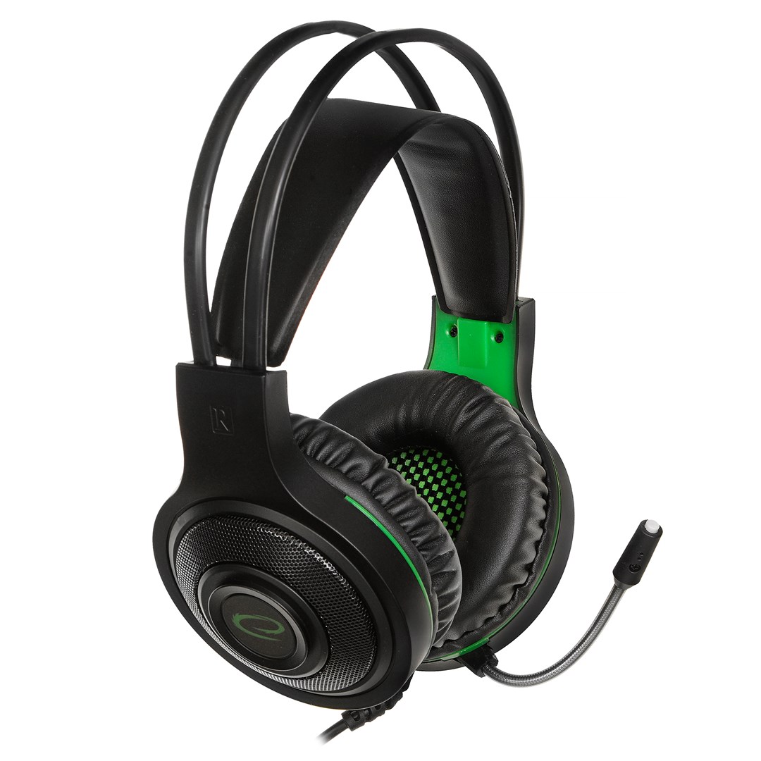 Esperanza EGH430 Headphones with microphone Headband Black, Green-1