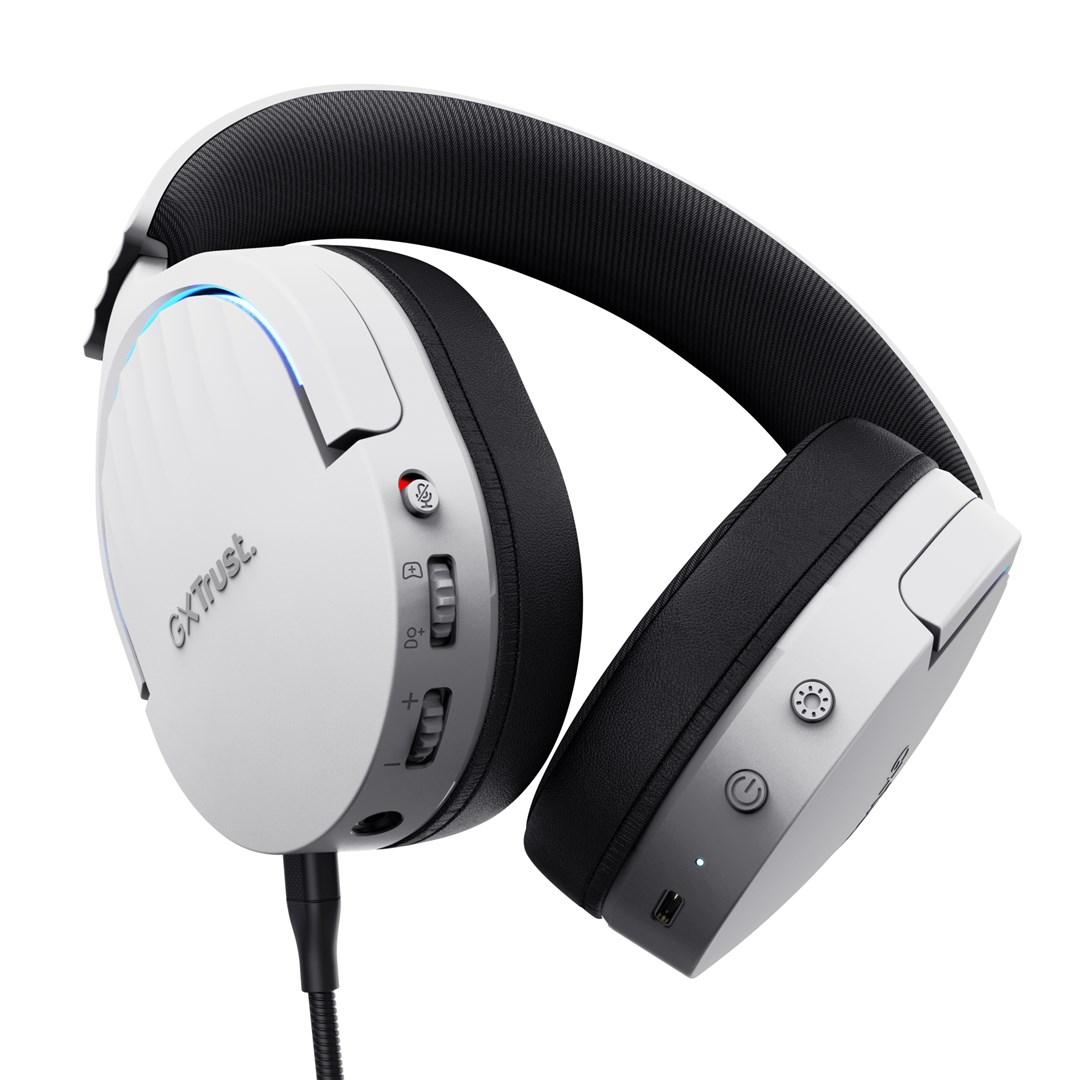 Slušalice TRUST GXT 491W FAYZO Wired & bežični Gaming USB Type-C Bluetooth Crna, Bijela-3