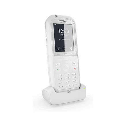 DECT TELEPHONE Snom M90 (operativna temperatura -10 - 55 °C, baterija Li-Ion, vrijeme razgovora 17 h, vrijeme čekanja 200 h, širina 48 mm, dubina 22 mm, težina 136 g, visina 122 mm, rezolucija 240 x 320 piksela, dijagonala 5.08 cm, boja bijela)-0