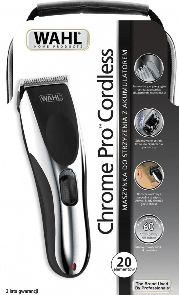 Maszynka do strzyżenia WAHL Chrome Pro 09649-1316 (srebrna boja, 12 koraka dužine, minimalna dužina kose 1.5 mm, maksimalna dužina kose 2.5 cm)-0