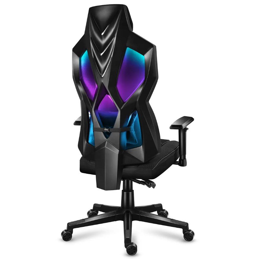 Gaming stolica HUZARO Combat 6.2 Black RGB (maksimalna visina 133 cm, nagib 90 - 120°, PU HD koža, nosivost do 150 kg)-13