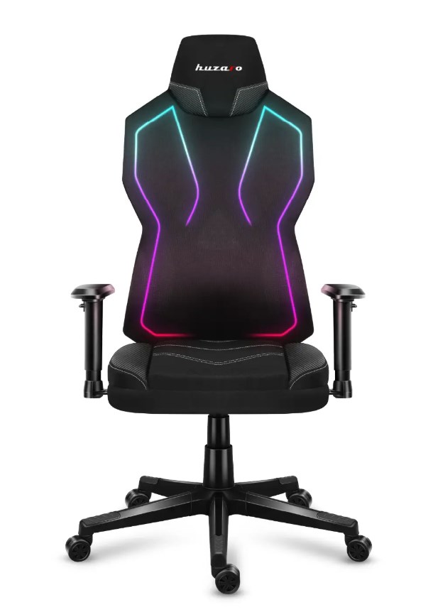 Gaming stolica HUZARO Combat 6.2 Black RGB (maksimalna visina 133 cm, nagib 90 - 120°, PU HD koža, nosivost do 150 kg)-19