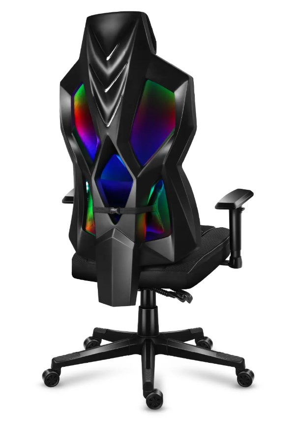 Gaming stolica HUZARO Combat 6.2 Black RGB (maksimalna visina 133 cm, nagib 90 - 120°, PU HD koža, nosivost do 150 kg)-7