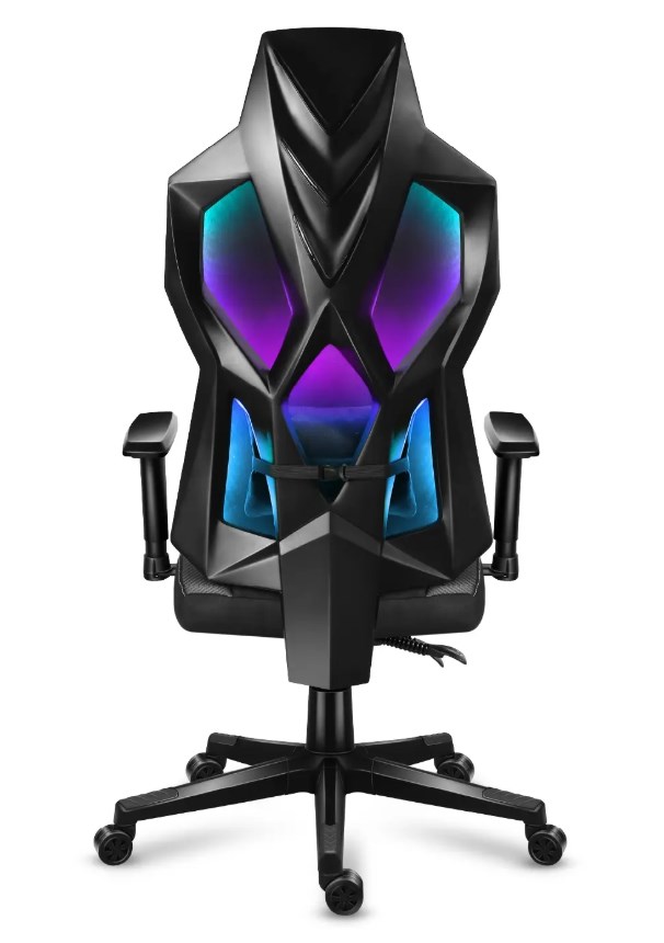 Gaming stolica HUZARO Combat 6.2 Black RGB (maksimalna visina 133 cm, nagib 90 - 120°, PU HD koža, nosivost do 150 kg)-4