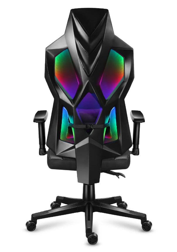 Gaming stolica HUZARO Combat 6.2 Black RGB (maksimalna visina 133 cm, nagib 90 - 120°, PU HD koža, nosivost do 150 kg)-1
