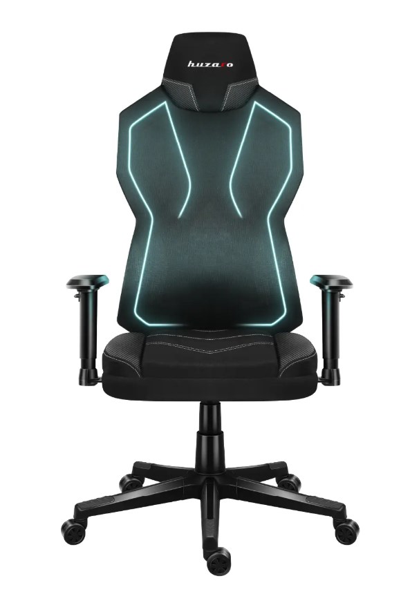 Gaming stolica HUZARO Combat 6.2 Black RGB (maksimalna visina 133 cm, nagib 90 - 120°, PU HD koža, nosivost do 150 kg)-3