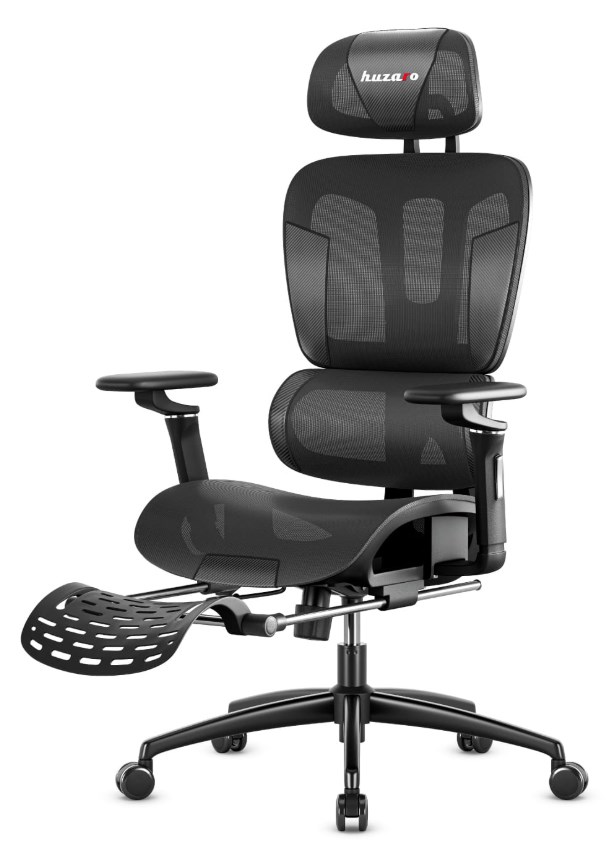 Gaming stolica HUZARO Combat 7.9 Black (visina sjedala 49-59 cm, visina naslona 88-94 cm, maksimalna težina korisnika 150 kg, mrežasti naslon, plinski lift)-16