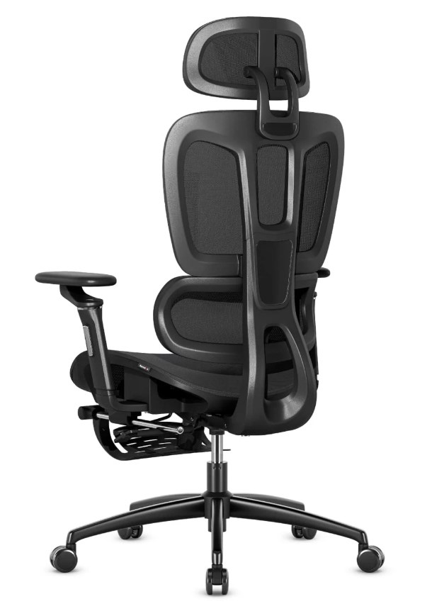 Gaming stolica HUZARO Combat 7.9 Black (visina sjedala 49-59 cm, visina naslona 88-94 cm, maksimalna težina korisnika 150 kg, mrežasti naslon, plinski lift)-3