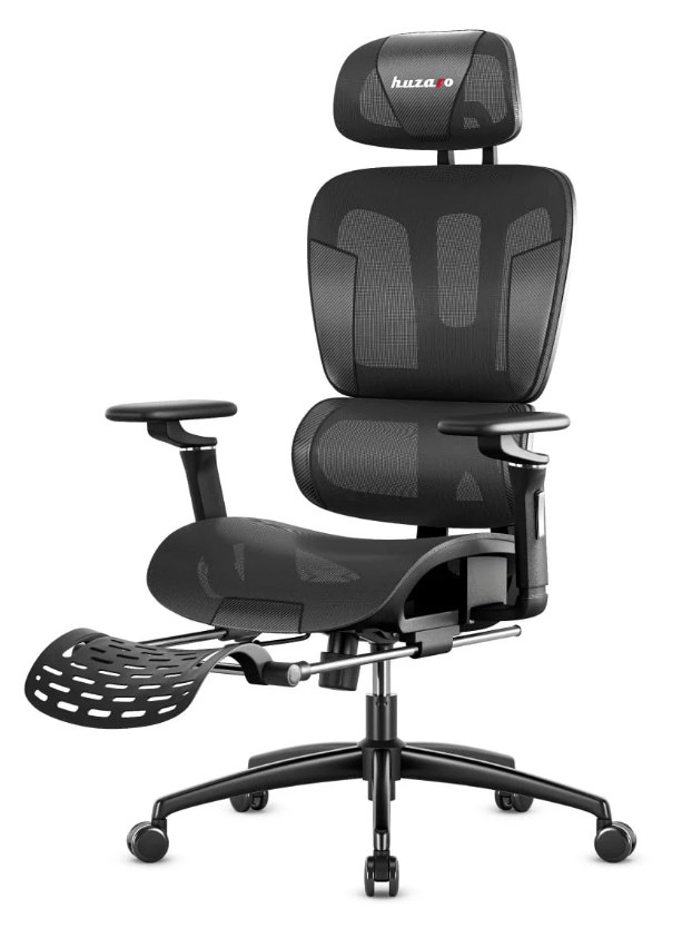 Gaming stolica HUZARO Combat 7.9 Black (visina sjedala 49-59 cm, visina naslona 88-94 cm, maksimalna težina korisnika 150 kg, mrežasti naslon, plinski lift)-6