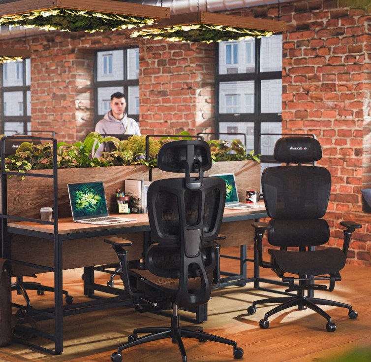 Gaming stolica HUZARO Combat 7.9 Black (visina sjedala 49-59 cm, visina naslona 88-94 cm, maksimalna težina korisnika 150 kg, mrežasti naslon, plinski lift)-9