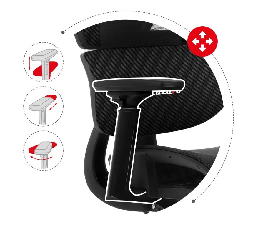 Fotel gamingowy Huzaro Combat 8.0 Carbon-12