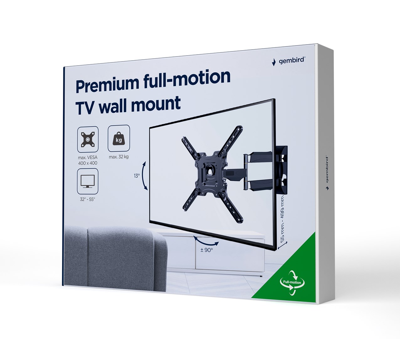 Premium nosač za TV GEMBIRD WM-55ST-01 (za televizore od 32"-55", nosivosti do 32 kg)-7