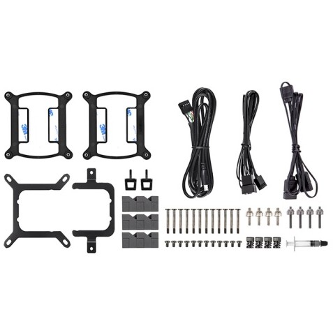 All-in-one liquid cooler THERMALTAKE TH420 (rated voltage 5 V, pump voltage 12 V, fan dimensions 140 x 140 x 25 mm, radiator depth 13.9 cm, radiator height 2.7 cm, radiator width 45.6 cm, maximum airflow 84.32 cfm)-4
