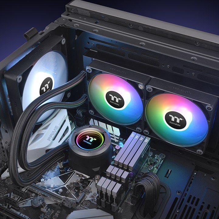 All-in-One LCS THERMALTAKE TH240 ARGB Sync V2 (2 ventilatora, 120 mm, crna boja)-4