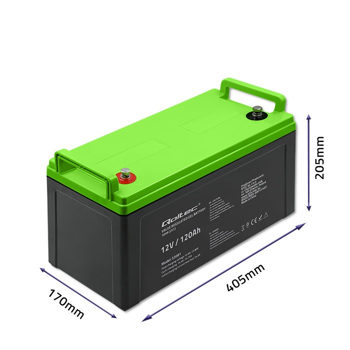 Akumulator QOLTEC Gel 12V 120Ah (53081)-8