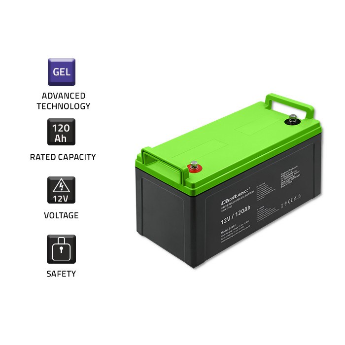 Akumulator QOLTEC Gel 12V 120Ah (53081)-2