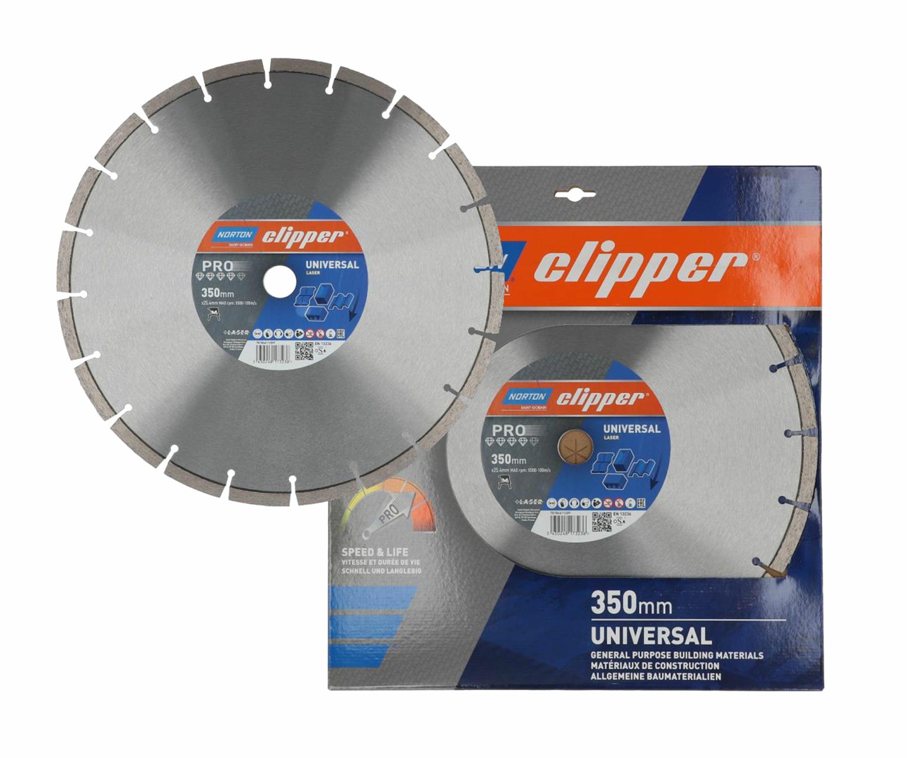 Dijamantna rezna ploča NORTON CLIPPER PRO UNIVERSAL LASER 350 x 25.4 mm-0