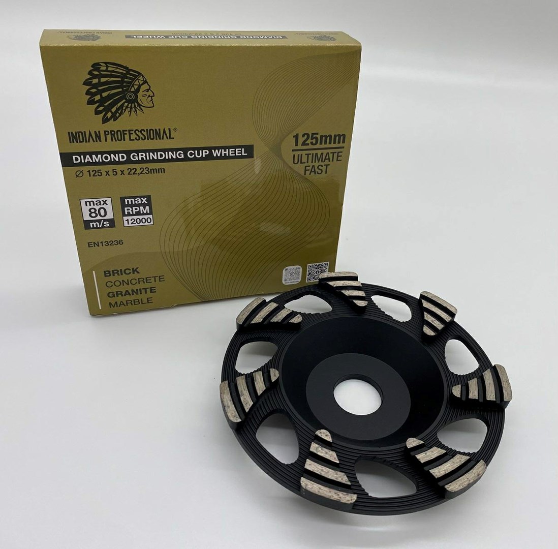 Dijamantna lončasta brusna ploča INDIAN PROFESSIONAL ULTIMATE FAST (125 mm)-0