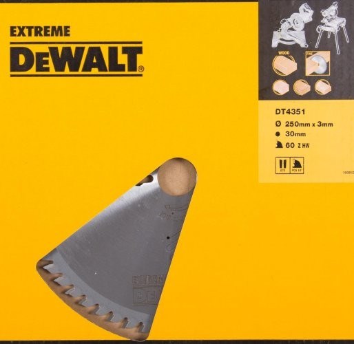 Pila za drvo DEWALT HM-Wood Saw 250x30mm Z60 ATB-0