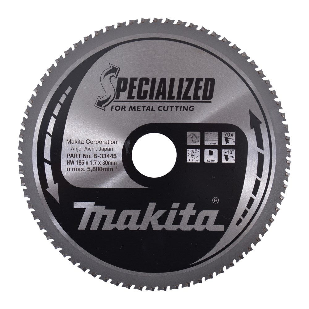 List kružne pile MAKITA B-33445 Specialized (185x30mm, 70 zuba, za metal)-0