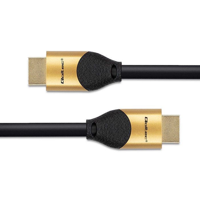 Qoltec 50354 HDMI v2.1 Cable Ultra high speed 8K | 60Hz | 30AWG | GOLD | 1m-8