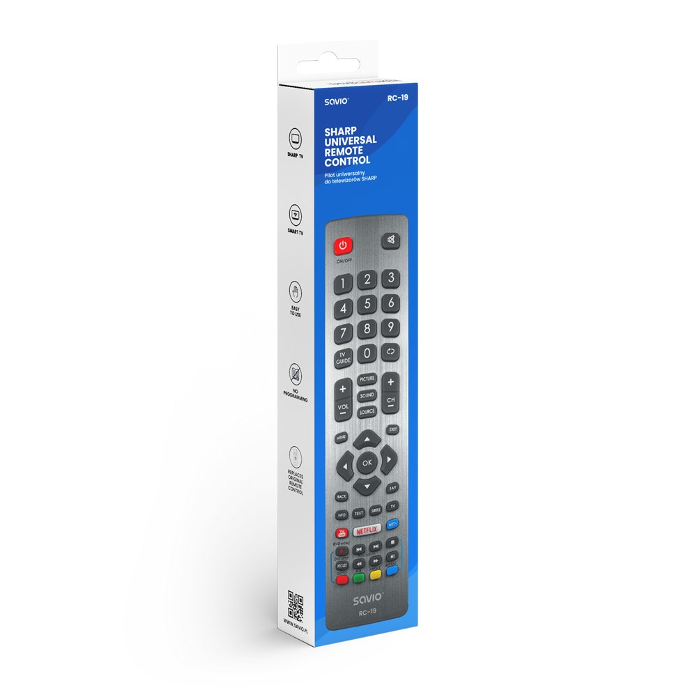 Daljinski upravljač SAVIO RC-19 za Sharp televizore-2