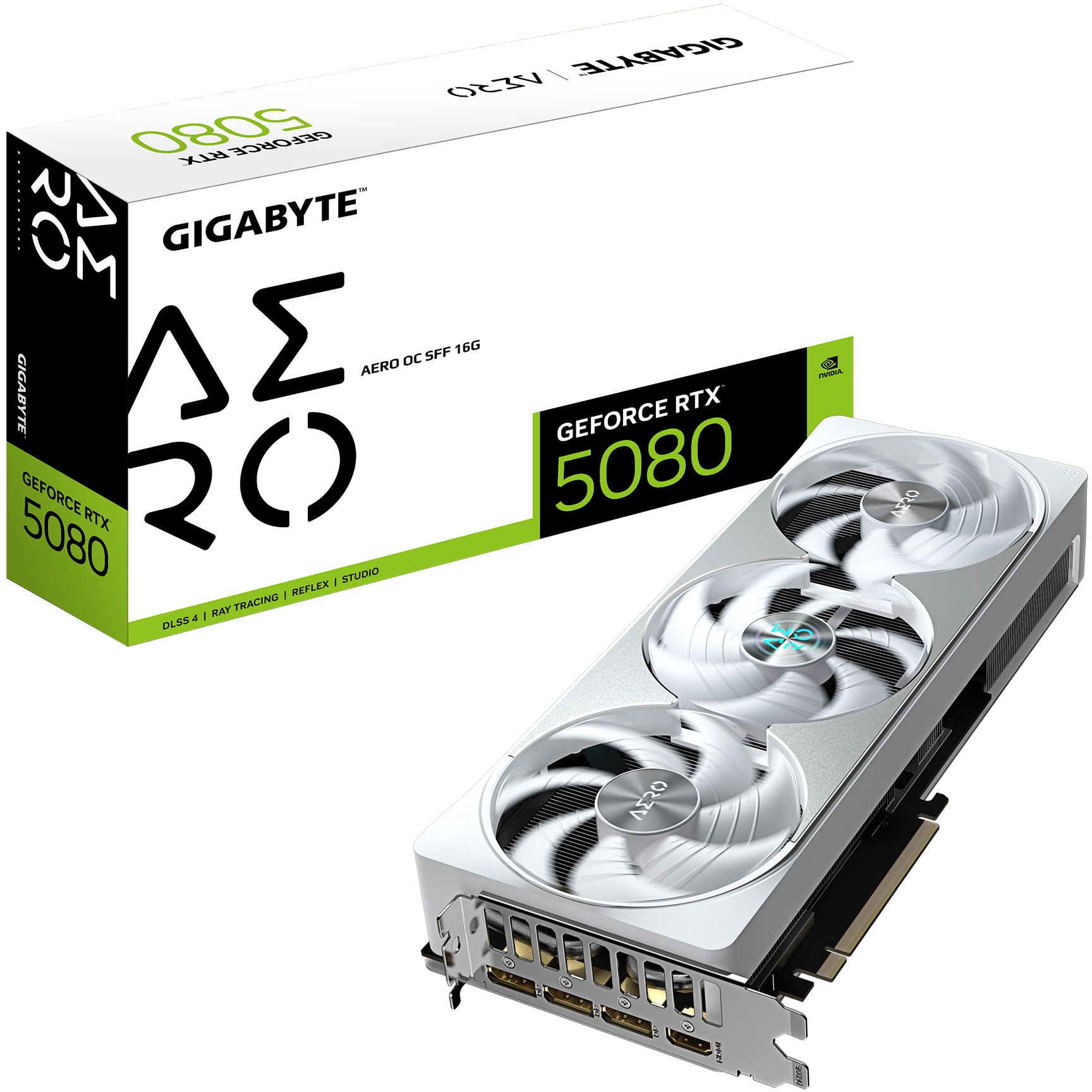 Grafička kartica GIGABYTE GeForce RTX 5080 AERO OC 16GD SFF (16 GB GDDR7, 2730 MHz, HDMI/DP, WINDFORCE 3X hlađenje)-12