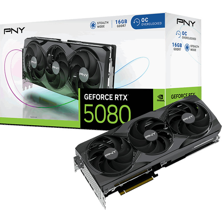 Grafička kartica PNY GeForce RTX 5080 Overclocked Triple Fan (16GB GDDR7)-8