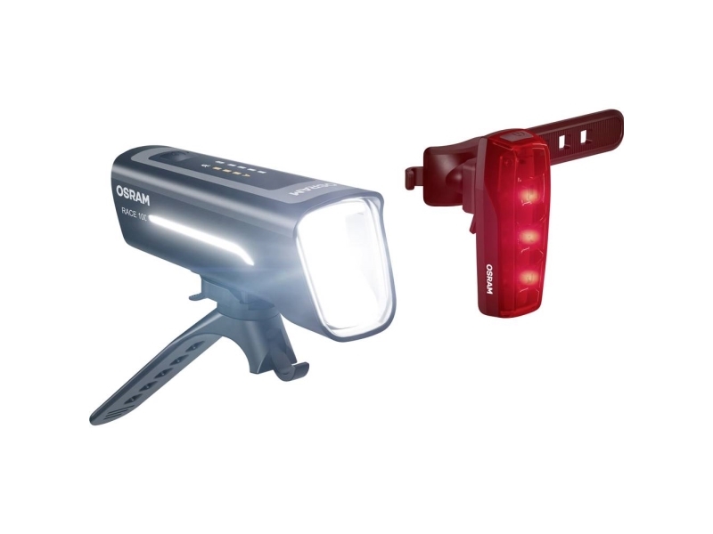 Biciklistička lampa Osram BIKE RACE LED (montaža prednja/zadnja, boja svjetla bijela/crvena, boja kućišta crna, litij-ionska, svjetlo - trepćuće/stalno, plastika)-0