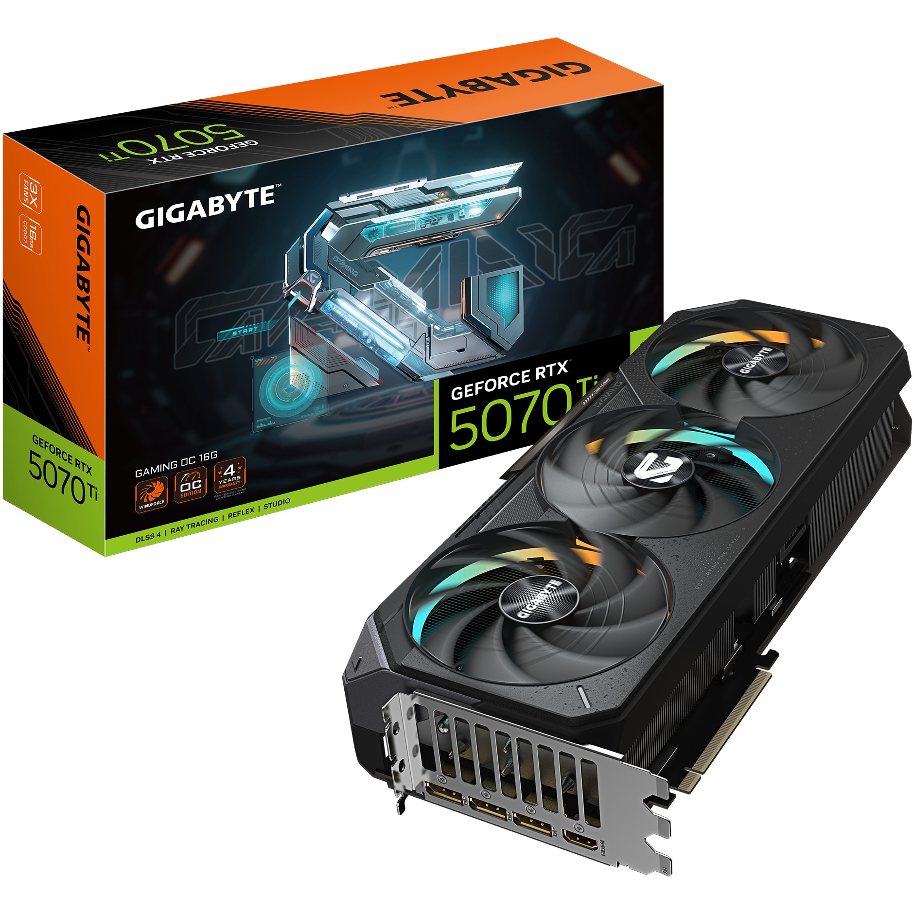 Grafička kartica GIGABYTE GeForce RTX 5070 Ti GAMING OC 16G (16GB GDDR7, 256bit, PCI-E 5.0, 2588 MHz, 3 x DP 2.1a, 1 x HDMI 2.1b)-8