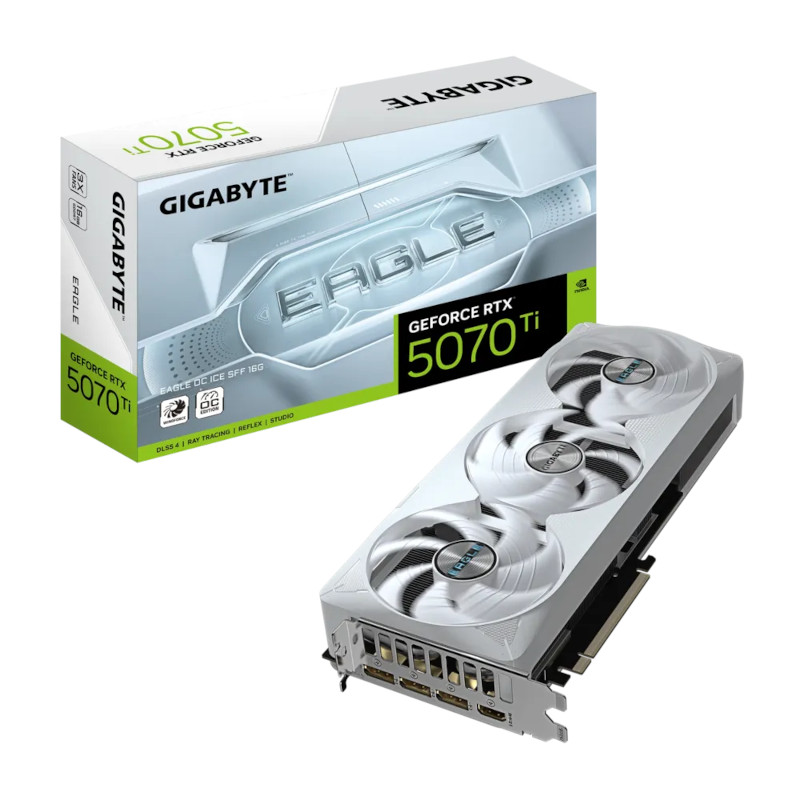 Grafička kartica GIGABYTE GeForce RTX 5070 Ti EAGLE OC ICE SFF 16G (16GB GDDR7, 256bit, PCI-E 5.0, 2542 MHz, 3 x DP 2.1a, 1 x HDMI 2.1b)-0